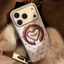 INS Giá đỡ điện thoại từ tính màu đỏ sang trọng của Pháp có gương cho vỏ nam châm và IPhone 13 15 16 17 Pro Max 14 Plus Giá đỡ vòng đeo tay có thể gập lại