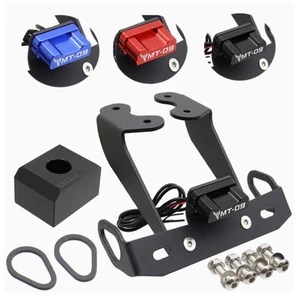 Thích hợp cho Yamaha MT09 FZ09 17-20 Sửa Đổi Phía Sau Biển Khung Hợp Kim Nhôm Đuôi Ngắn Biển Số Khung Giấy Phép