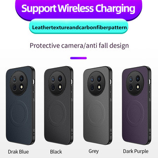 Vỏ bọc từ tính bằng sợi Carbon cho Huawei Nova 14i Vỏ mờ sang trọng chống sốc Sạc không dây Vỏ chống sốc