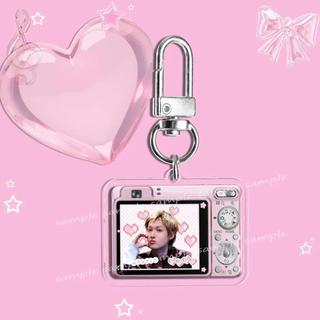 Móc khóa K‑pop Cortis Keonho, hình máy ảnh dễ thương phong cách kawaii, chất liệu acrylic, SEONGHYEON JUHOON JAM