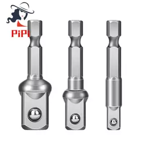Bộ chuyển đổi ổ cắm đa năng-Chrome Steel, Bộ công cụ 3 mảnh để khoan và cờ lê tác động (1 / 4 ", 3 / 8", 1 / 2 ")