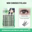 Fox Effect Lông mi giả 10-13mm Hỗn hợp C Curl Phong cách Trung Quốc Cụm mi lông tơ màu vàng tự nhiên để trang điểm sân khấu ảnh hàng ngày