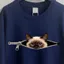 Dây Kéo Mèo Xiêm In Hình Cotton Nguyên Chất Áo Thun Ngắn Tay Nam Nữ Cùng Phong Cách Phong Cách Mới Nhật Bản Thường Ngày Mùa Hè Cặp Đôi Áo Thun