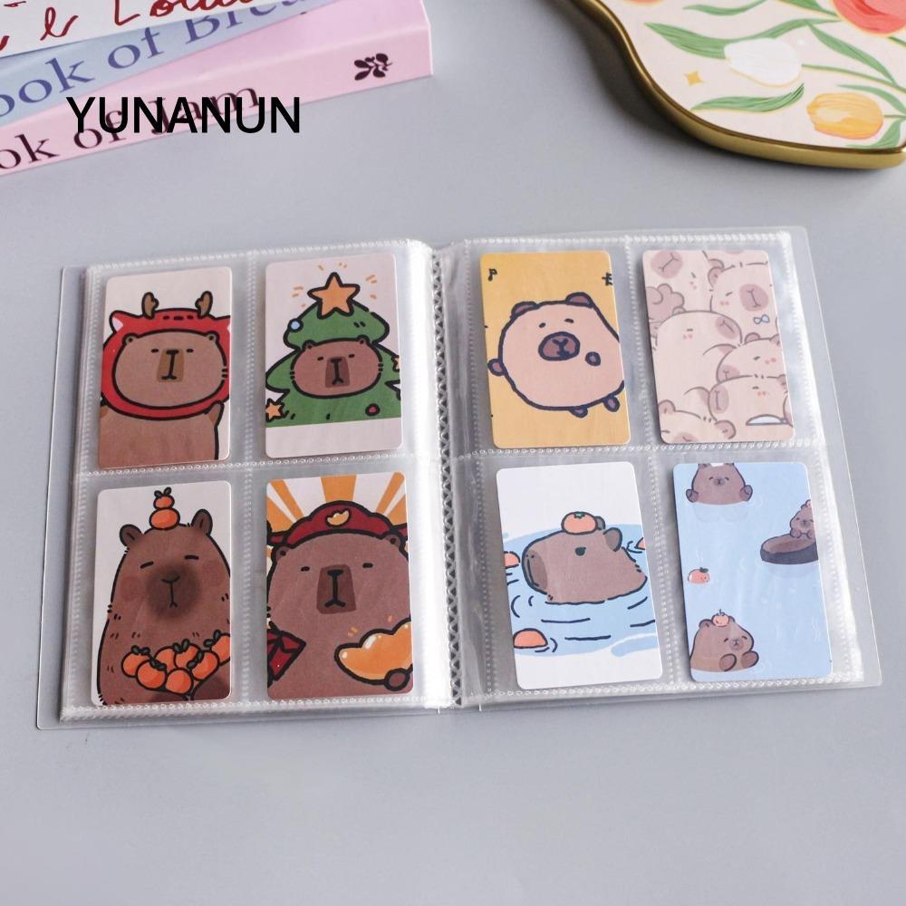 Album ảnh trong suốt YUNAUN, Sách sưu tập PP kẽ mờ 3 inch, Sách sưu tập thẻ INS nhiều túi chất lượng cao Quà tặng sách