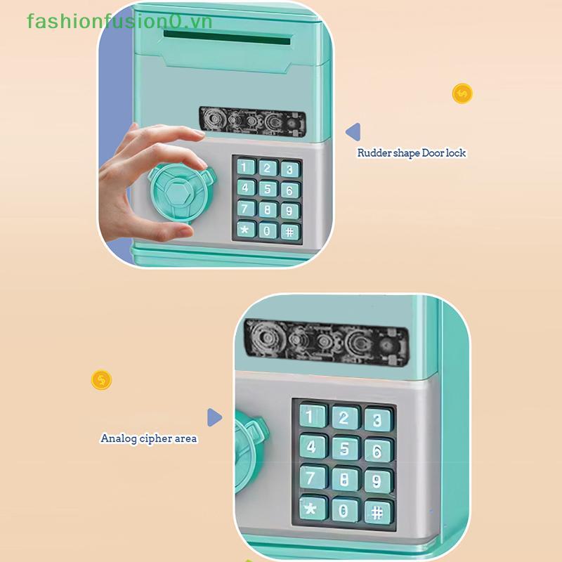 [FHF] Đồng xu an toàn Mini tự động Tiết kiệm tiền Hộp tiền mật khẩu Mã truy cập chìa khóa Lo Coin Bank ATM Trẻ em MỚI