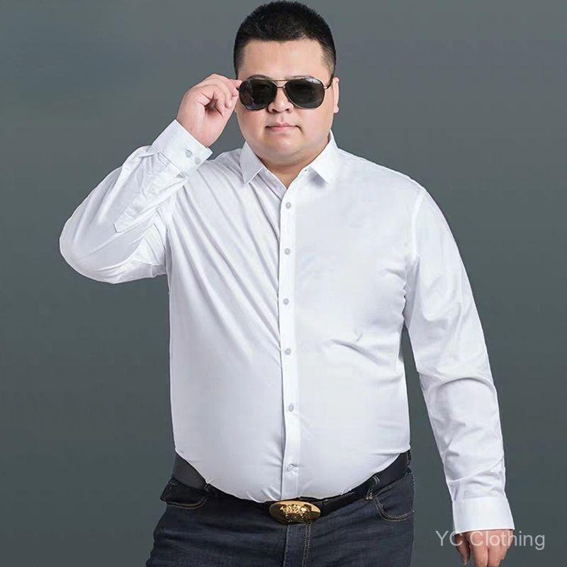 [M-8XL] Áo sơ mi nam dài tay cỡ lớn mới, áo sơ mi màu trơn cỡ lớn dành cho nam LGQQQ