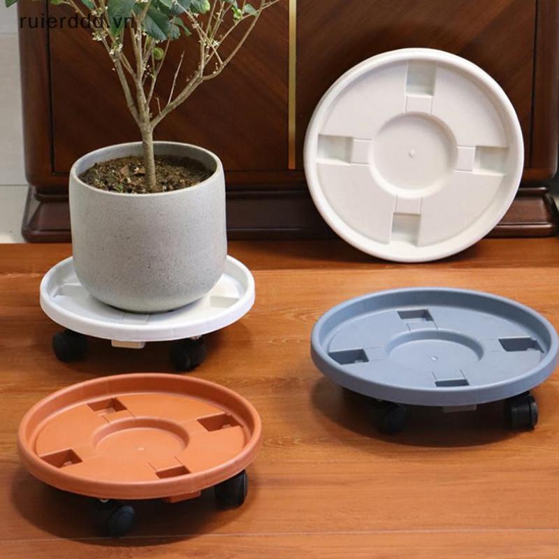 # ruierdd # Khay chậu hoa tròn có bánh xe lăn Đế chậu cây trong vườn Chịu tải mạnh cho di động văn phòng tại nhà.