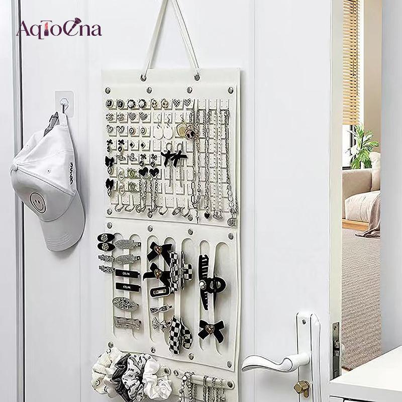 AqToCna Kẹp Tóc Bông Tai Người Tổ Chức Dung Tích Lớn, Treo Tường Kẹp Bảo Quản Móc Treo Tiết Kiệm Không Gian Trang Trí Tường AqToCna