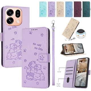 Ốp Điện Thoại Cho Oppo Find X9s X9 Ultra X9s Pro 5G 4G 2026 Khe Cắm Thẻ Da Sang Trọng Vỏ Mèo 3D Vỏ Điện Thoại Lật Ốp Lưng Chống Sốc