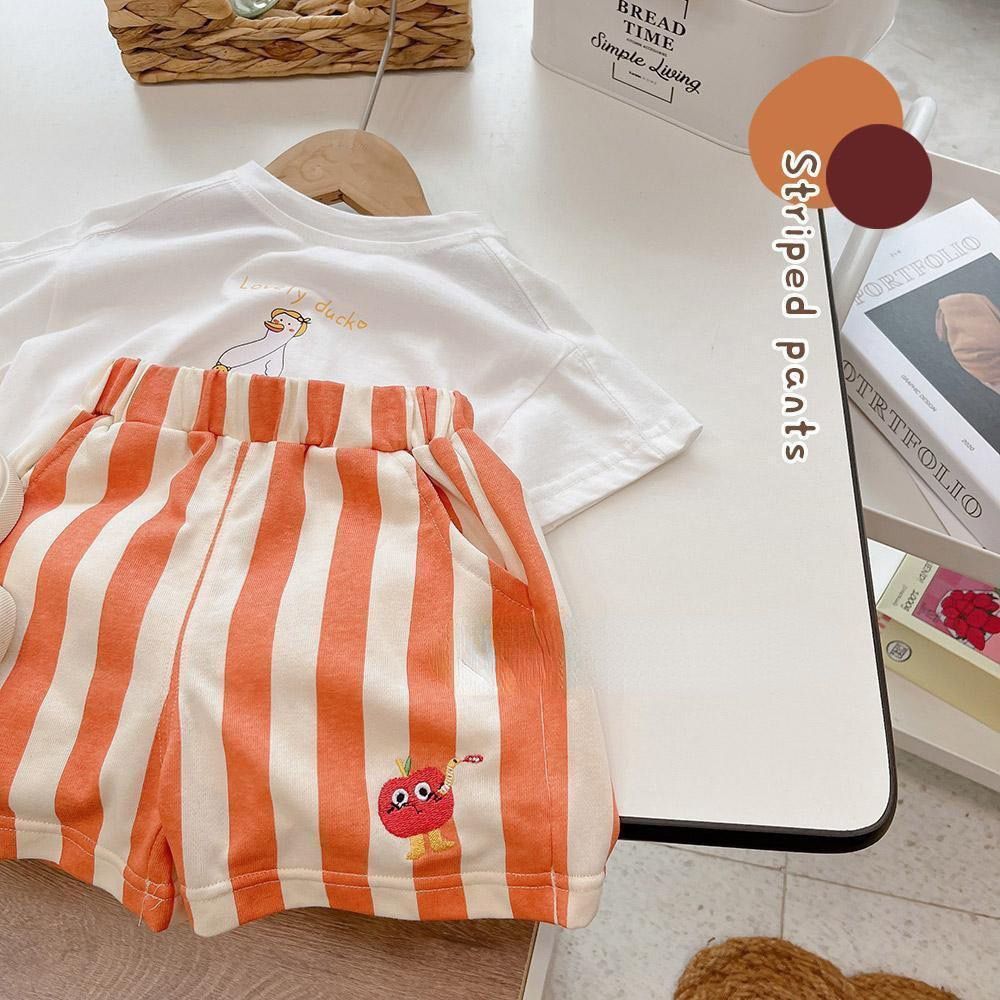 Quần Short Sọc Mỏng Trẻ Em Mùa Hè Hàn Quốc Quần Crop Thường Ngày 73-120 Size NFOX