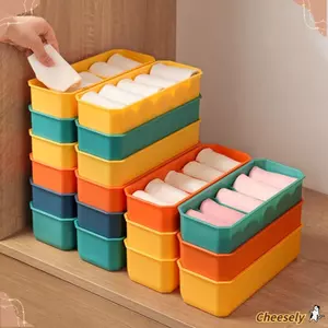 Giỏ đựng mỹ phẩm CHEESELY, Phân vùng có thể tháo rời Hộp lưu trữ máy tính để bàn bền bỉ, Hộp đựng đồ bằng nhựa đa năng bền bỉ