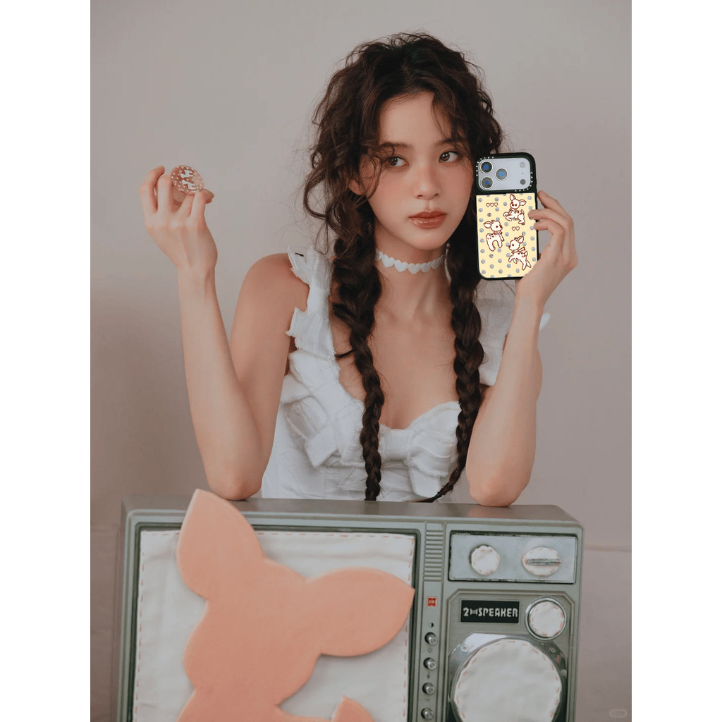 CASECASE X Ouyang Nana Nuggle Bất cứ lúc nào-Giáng điện thoại IPhone hút từ tính cho iPhone 17 Air 16 15 14 13 12 Pro Max Plus Ốp lưng cứng có hộp khắc Logo