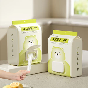 Vỏ bọc nhựa dùng một lần Nhà hàng Phim hoạt hình Món ăn sáng tạo Tủ lạnh Giữ tươi Hộ gia đình Vỏ chống bụi CPGX