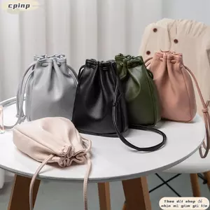 Túi đeo chéo CPINCP, Túi dây rút màu kẹo cỡ nhỏ, Túi xách thời trang bằng da PU kiểu dây rút chất lượng cao mặc thường ngày