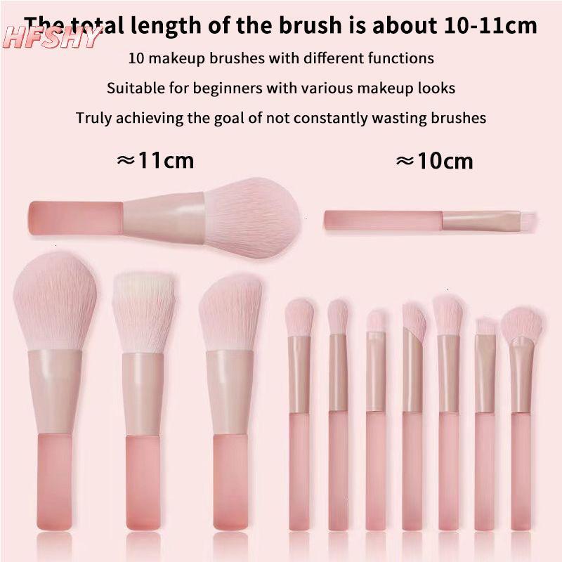 HFSHY 10 Cái Bộ Cọ Trang Điểm Tổng Hợp Cao Cấp Kem Nền Che Khuyết Điểm Phấn Mắt Dụng Cụ Làm Đẹp Cho Cosplay Và Salon VN