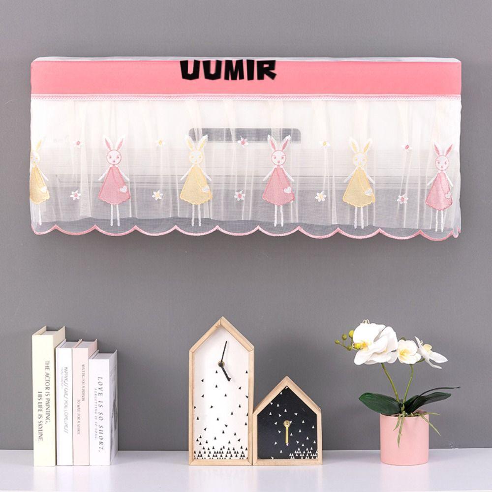 Vỏ AC UUMIR, Vỏ chống bụi điều hòa có thể giặt được treo tường, Vỏ bảo vệ chống bụi in hình gấu hoạt hình nhẹ tiện lợi cho hộ gia đình