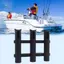 Giá đỡ cần câu bằng hợp kim nhôm, Pod Ra gắn tường 3 liên kết cho thuyền biển, du thuyền, người cắm trại, RV, 3 ống mới