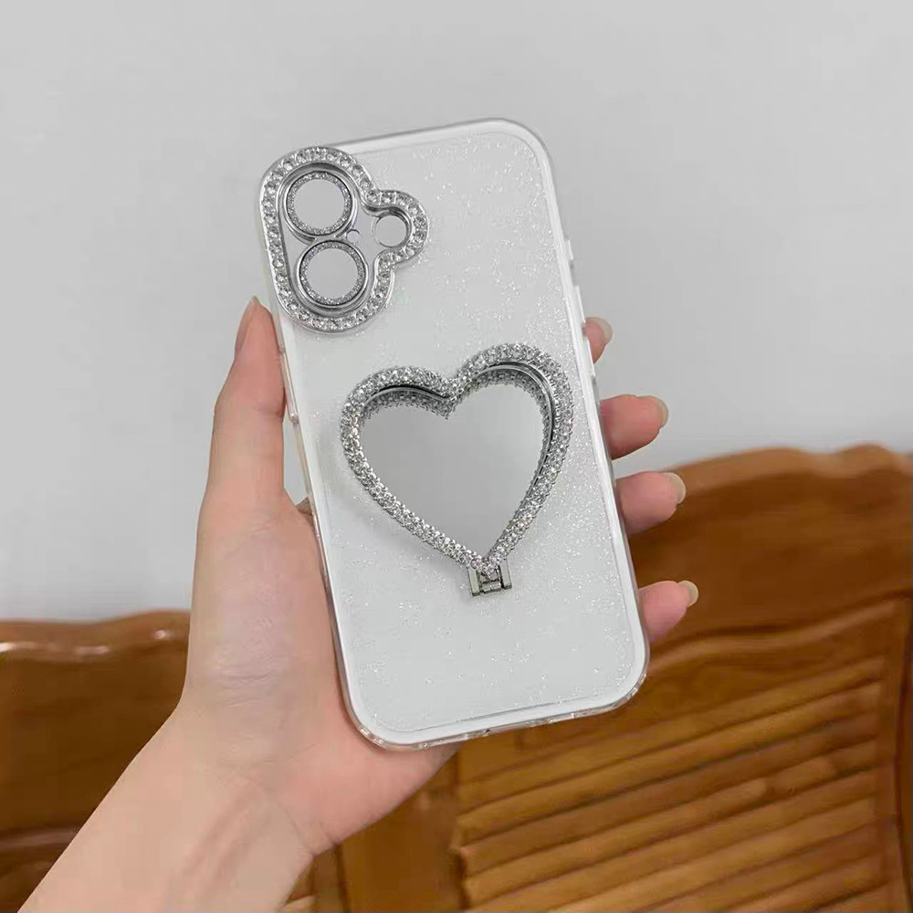 Giá đỡ gương trái tim tình yêu cho vỏ IPhone Hút hấp phụ mạnh