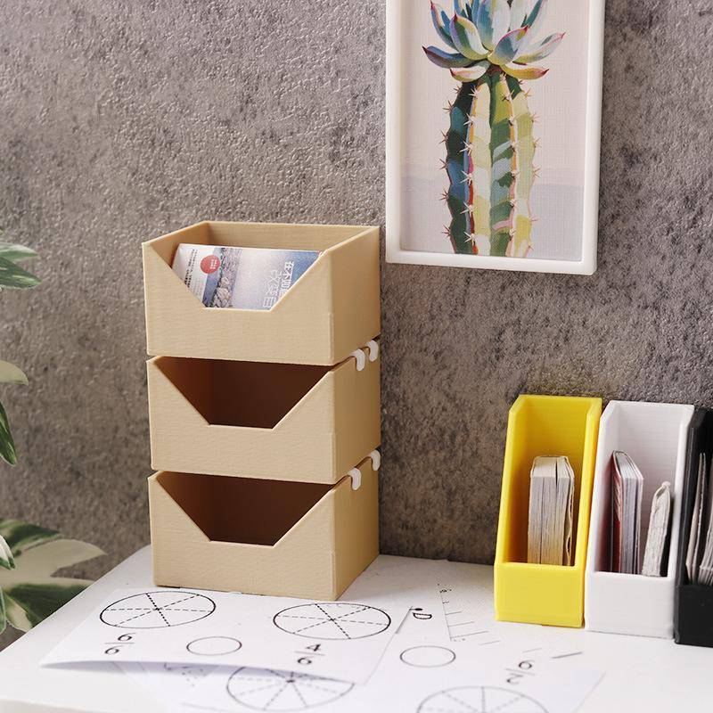 [DPN-t] 1 Bộ 1 12 Quy Mô Hộp Đựng Ba Lớp Nhà Búp Bê Hộp Đựng Hộp Đựng Di Động Cho DIY Phụ Kiện Thu Nhỏ Phòng Học Mới