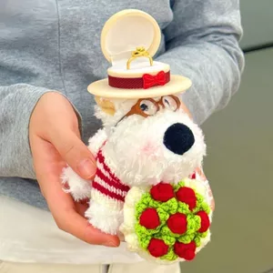 Giữ Hoa Hồng Tây Cao Cấp Sang Trọng Puppy Top Mũ Nhẫn Hộp Lãng Mạn Thú Tội Bất Ngờ Quà Tặng Cho Bạn Gái Năm Mới 4.22