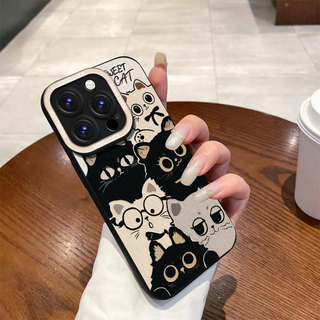 Ốp lưng iPhone họa tiết mèo con ngọt ngào Silicone lỏng mềm iPhone 11 12 13 14 15 16 17Pro Max IP 7 8 Plus X XS XR