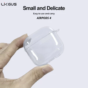 Ốp Lưng Airpods 4 Likgus Crystal Trong Suốt - Chống Sốc, Chống Ố Vàng, Kèm Dây Móc Khóa Cao Cấp