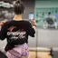 Áo sơ mi cổ tròn tay ngắn dành cho tập gym, họa tiết thời trang Hàn Quốc, kích thước lớn