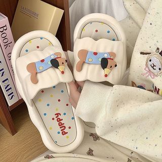 Dép Đi Trong Nhà EVA Đế Mềm Chống Trượt MAISON, Dép Quai Ngang Hình Cún Puppy Dễ Thương Siêu Êm