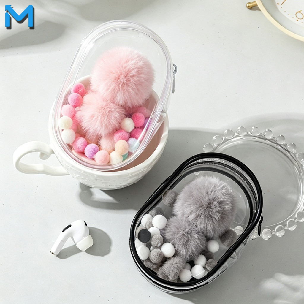 Túi đựng búp bê bằng nhựa PVC, cao 19cm, chống bụi và chống nước, có khóa kéo đôi. Trong suốt dày