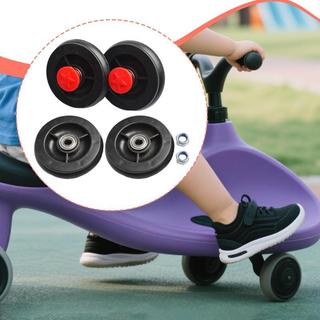 4 bộ bánh xe xoắn cho ô tô trẻ em, phù hợp với sàn gỗ cứng và thảm, gồm bánh trước và sau