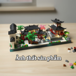 Khối xây dựng kiến trúc 3D Khu vườn Tô Châu Nanoblock Gạch ABS Màn hình LED Quà tặng trẻ em