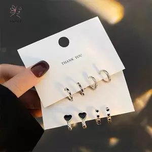 Hoa tai pha lê từ thép không gỉ, phụ kiện trang sức thời trang