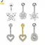 Nhẫn nút rốn pha lê zircon cho nữ bé gái với thiết kế gợi cảm và cá tính mới