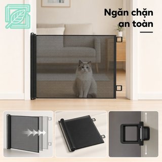 Cổng Thú Cưng Có Thể Thu Vào Tự Động Đóng Lưới An Toàn Rào Chắn Trong Nhà Chó Mèo Phòng Cầu Thang Cửa