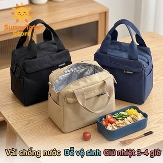 Túi Ăn Trưa Oxford Cách Nhiệt Thực Phẩm Tote Chống Thấm Nước Dễ Dàng Làm Sạch Văn Phòng Trường Dã Ngoại Unisex