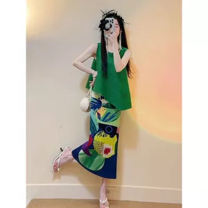 Nhịp Cao Cấp Vest Xếp Ly và Váy Hai Mảnh Chống Va Chạm, Phù Hợp với Phụ Nữ