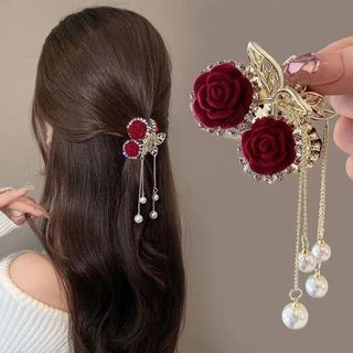 Kẹp Tóc Hoa Hồng Đỏ Cao Cấp - Tinh Tế và Hợp Thời