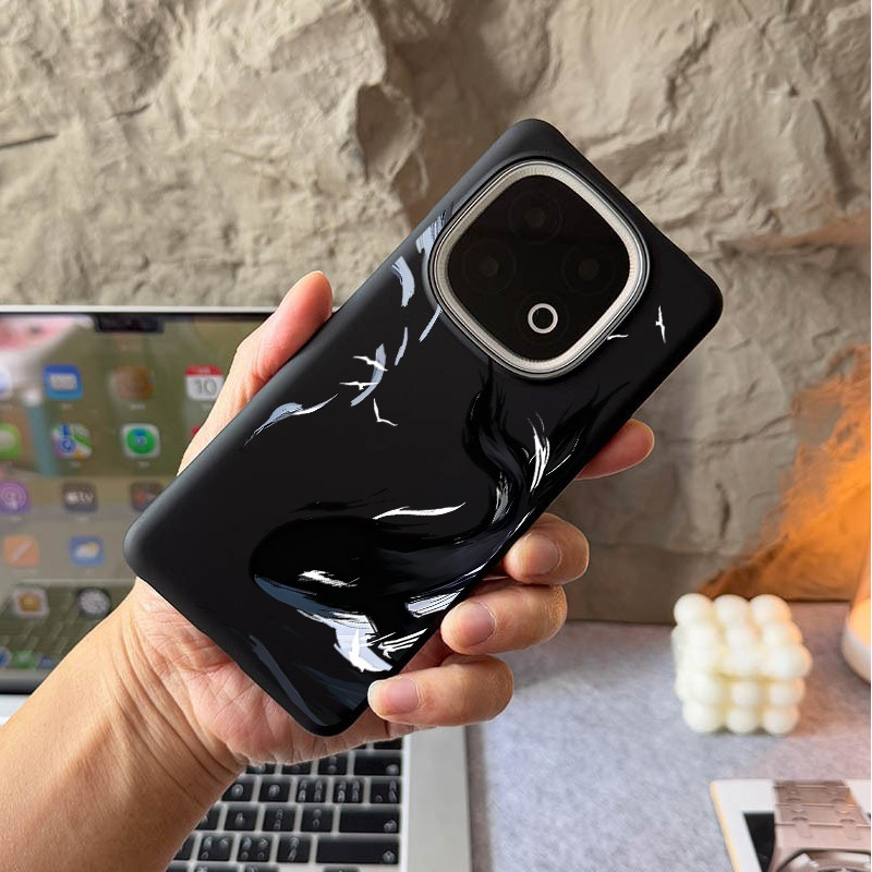 Ốp điện thoại cứng Micro Matte “Ink Whale ” cho IQOO 15 Ultra 15R / 13 / 12 / 11 NEO 11 / Neo 10 Pro Z11 Turbo Z9 Z10 Turbo Pro Z9X Z8X Z7i NEO 9 / Half Wrap IQOO Cover