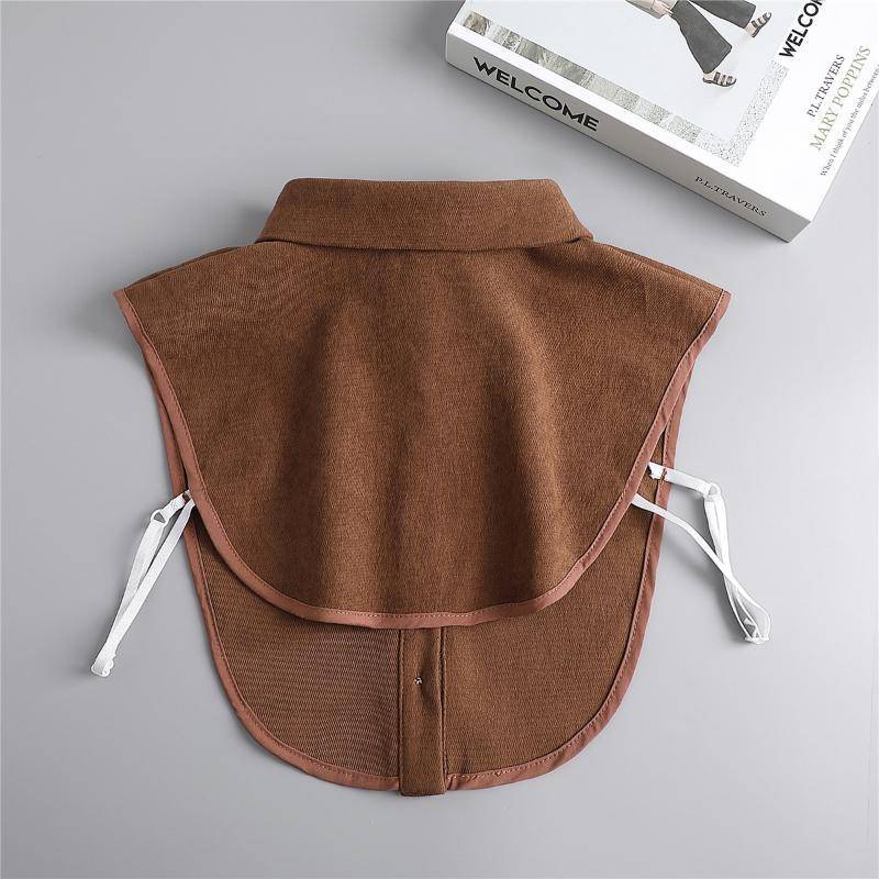 KUZHEN Nữ Vintage Màu Nâu Giả Cổ Áo Sơ Mi Ấm Áp & Phong Cách Hoàn Hảo Cho Lớp Áo Sơ Mi Phong Cách Cổ Điển, Cổ Có Thể Tháo Rời HOT