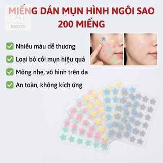 Star Acne Patches 200 Chiếc Vô Hình Hydrocolloid Chăm Sóc Điểm Da Làm Dịu Người Lớn Tuổi Teen Sử Dụng