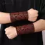 AqToCna Thời Trang Punk Nam Nữ Cosplay Da Rộng Vòng Tay Áo Giáp Vòng Cổ Bảo Vệ Cổ Tay Họa Tiết Viking Vòng Tay Rộng Vòng Tay Trang Sức AqToCna