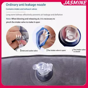 JASMINE PVC Gối Bơm Hơi Không Khí Di Động Tựa Đầu Chin Hỗ Trợ Đệm Cho Du Lịch Còn Lại Bên Ngủ Ne Ngủ Gối JASMINE