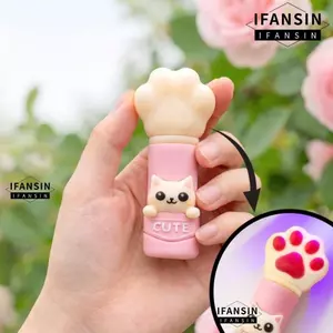 Chai Nước Hoa Có Thể Đổ Lại IFANIN, Chai Xịt Mini Di Động Hình Mèo, Chai Nước Hoa Đổi Màu UV Dễ Thương