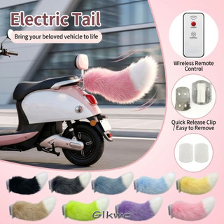 GLKWC Car Wagging Moving Tail, Đa Năng Thực Tế Điều Khiển Từ Xa Đuôi Xe Đạp Điện, Dễ Thương Lông Tơ Tự Dính Sạc Đuôi Xe Máy Trang Trí Tất Cả Các Xe