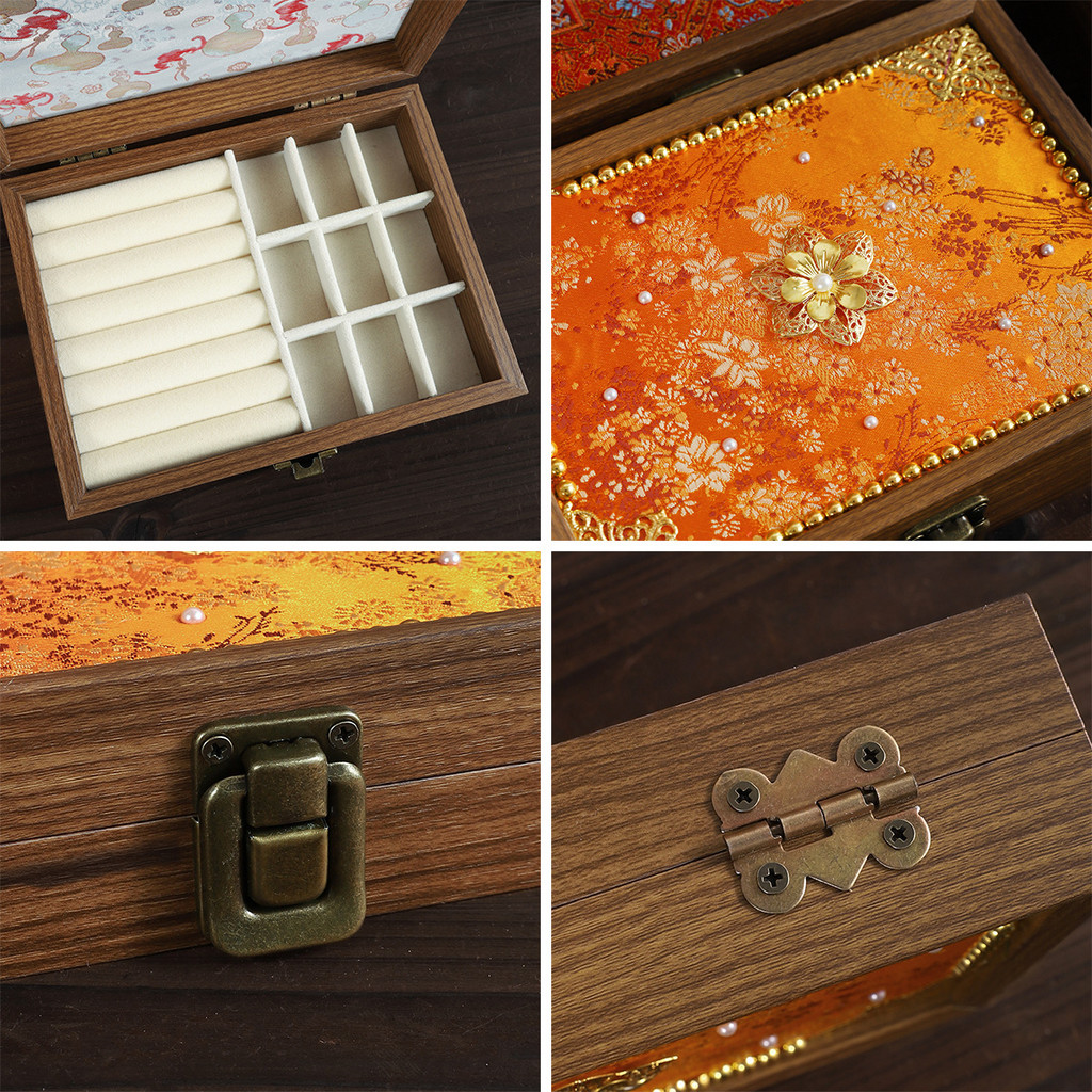 WHX-Song Jin Hộp Trang Sức Miễn Phí Handmade Tự Làm Chất Liệu Gói Hộp Bảo Quản Trang Sức Bằng Gỗ