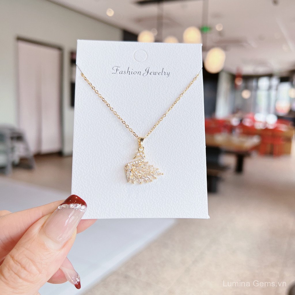 Thiên Nga Mặt Dây Chuyền Vòng Cổ Nữ Thời Trang Niche ins Hợp Thời Trang Influencer Cùng Phong Cách Mori Phong Cách Thép Titan Xương Đòn Dây Xích Niche Thiết Kế Trăm