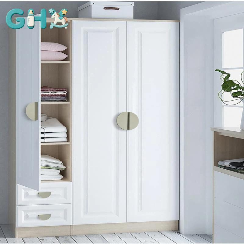 GHX 1 Cái Tay Cầm Tủ Bếp Nhiều Màu Sắc Tủ Quần Áo Cửa Ngăn Kéo Núm Bán Nguyệt Kem Phong Cách Phòng Trẻ Em Màu Tay Cầm Ghép Nối VN