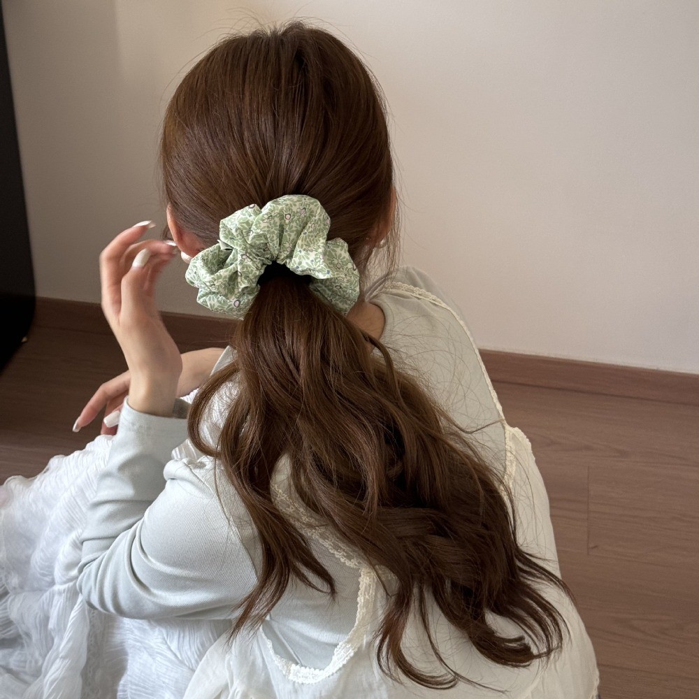 Hululu / Dễ Thương Kẻ Sọc Scrunchy Vòng Tóc Niche Tính Khí Phù Hợp Với Đi Chơi Phong Cách Preppy Bóng Dây Tóc Phong Cách Mới Phụ Kiện Tóc
