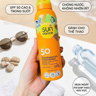Xịt chống nắng trong suốt SPF50 Sport Sun dance Dm 200ml Đức