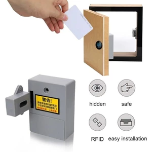 Khoá tủ khoá ngăn kéo thông minh RFID lắp đặt siêu dễ dùng 2 pin AA cửa